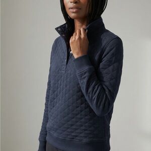 lululemon athletica Navy Quilted Sweatshirt